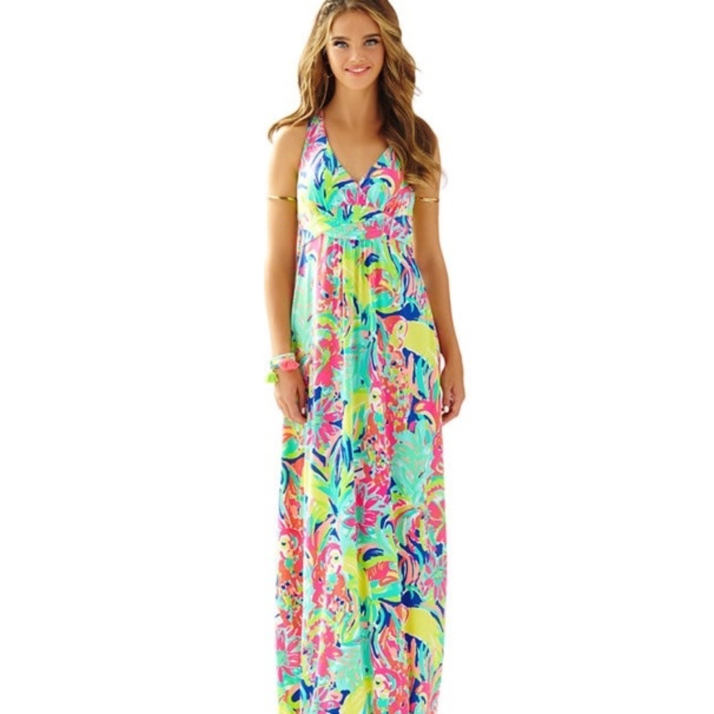 NWT XS Lilly Pulitzer Seaview Halter Maxi Dress